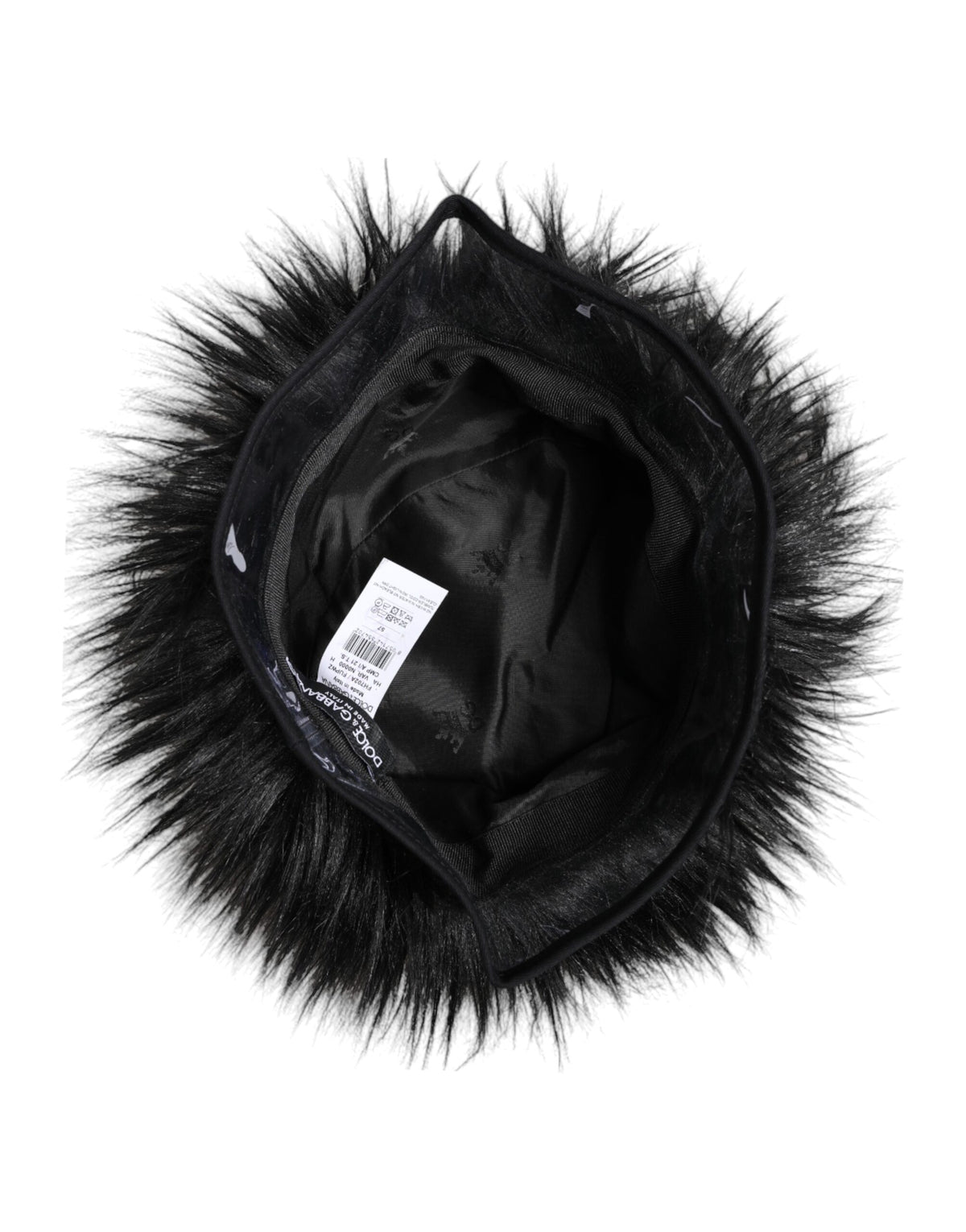 Black Faux Fur Bucket Hat