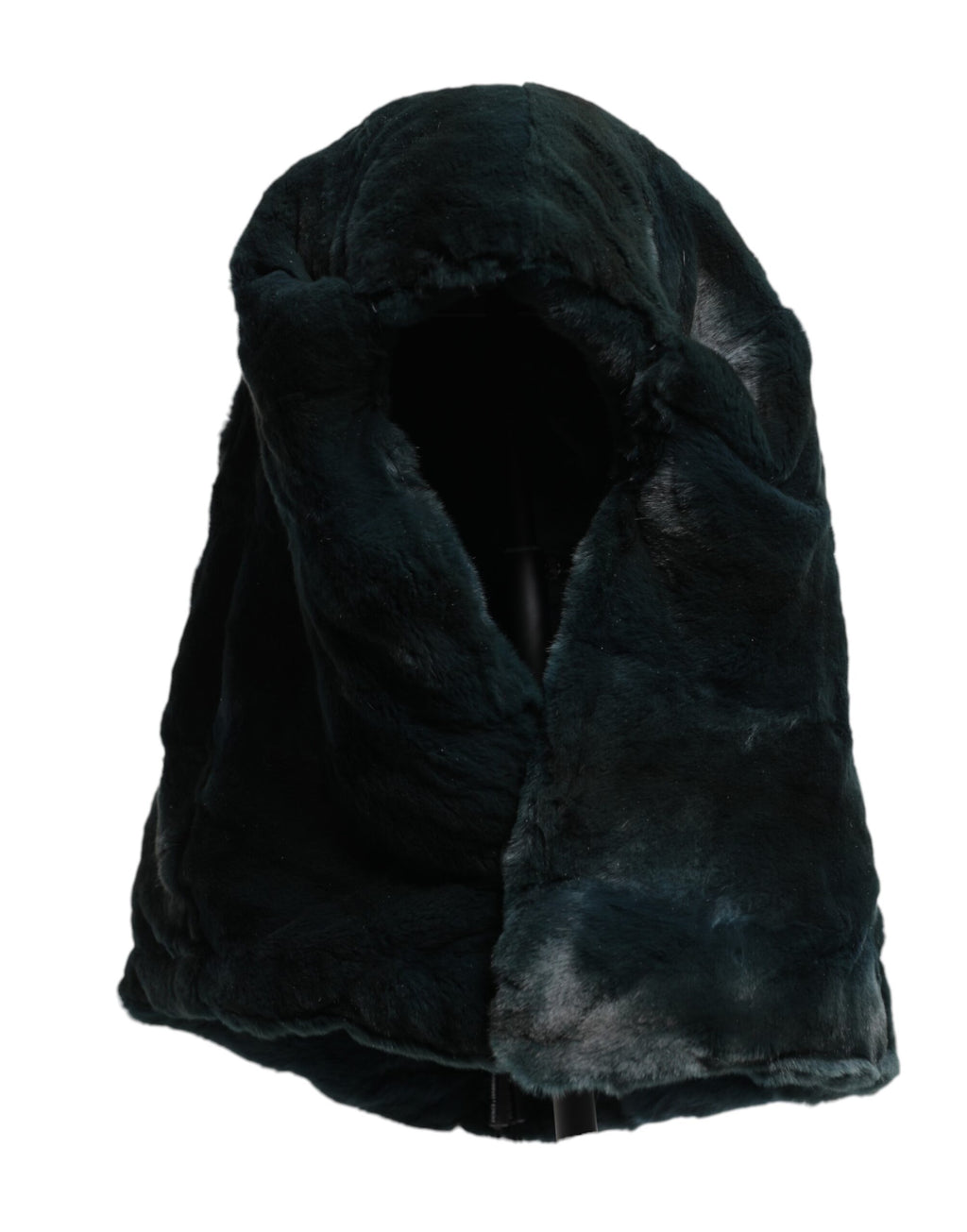 Black Weasel Fur Womens Beanie Hat