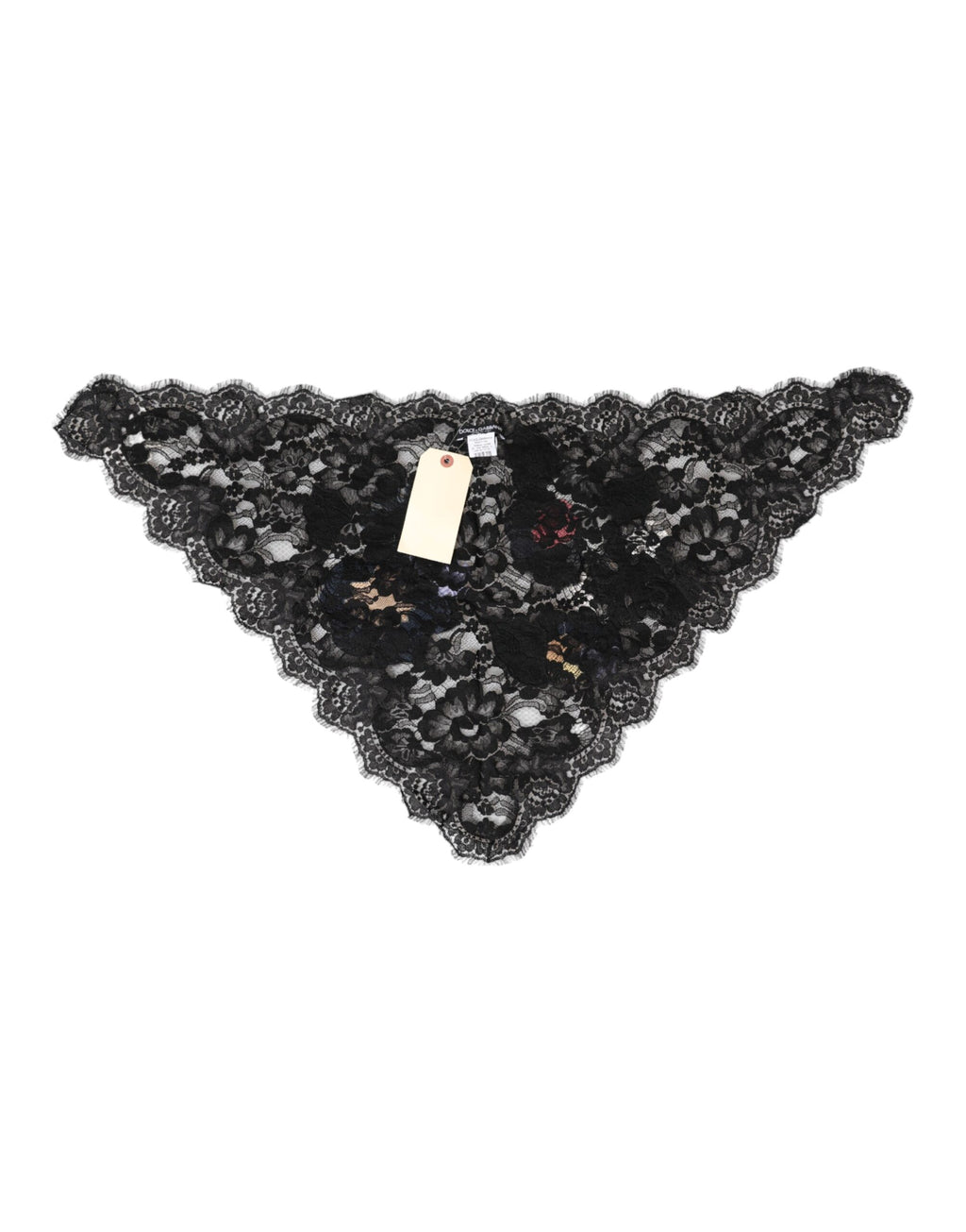 Black Lace Floral Applique Cotton Veil Hat