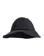 Black Cotton Wide Brim Bucket Hat