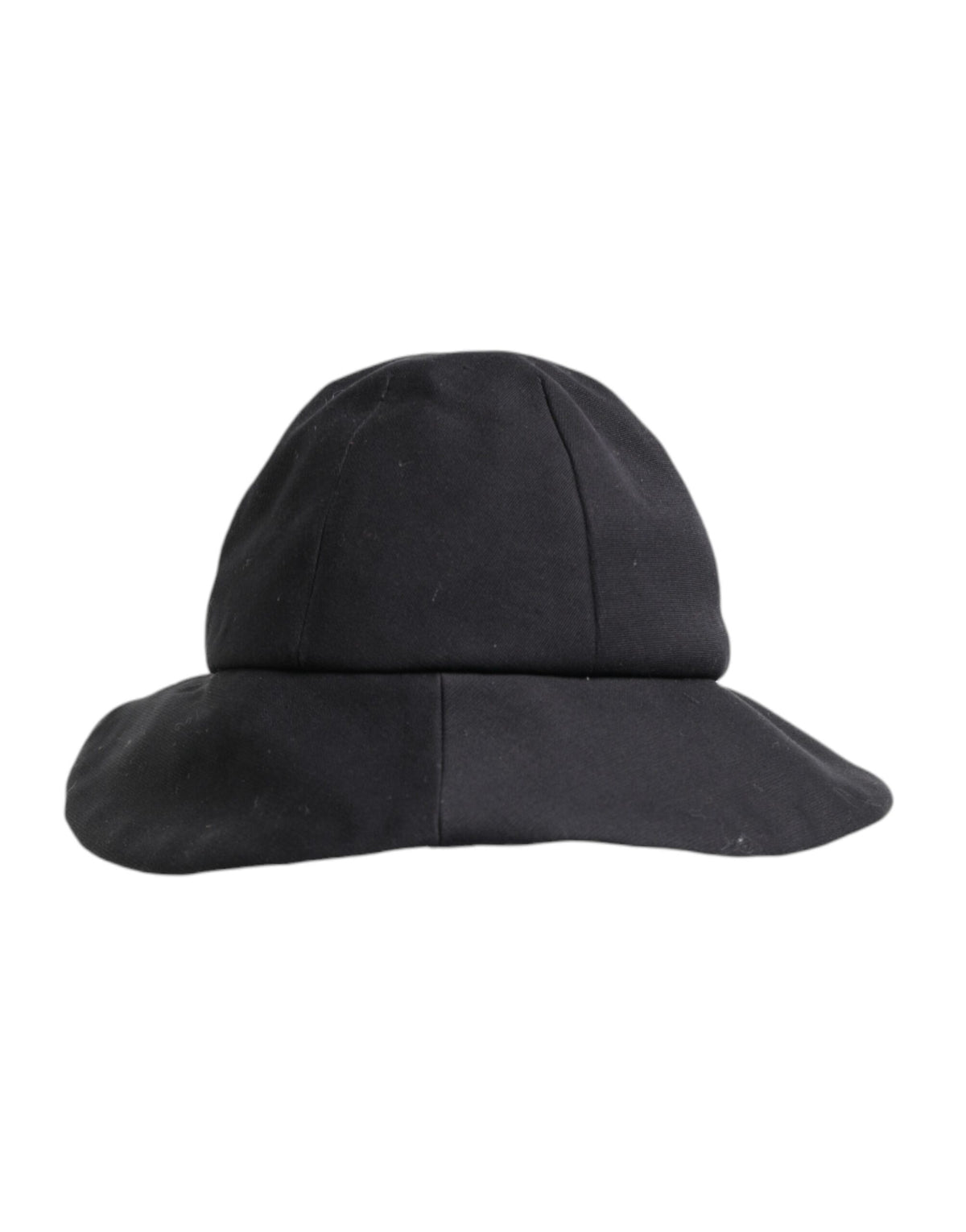 Black Cotton Wide Brim Bucket Hat