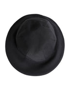 Black Cotton Wide Brim Bucket Hat