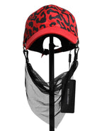 Red Cotton 6 Panels Women Baseball Cap
