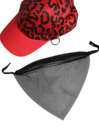 Red Cotton 6 Panels Women Baseball Cap