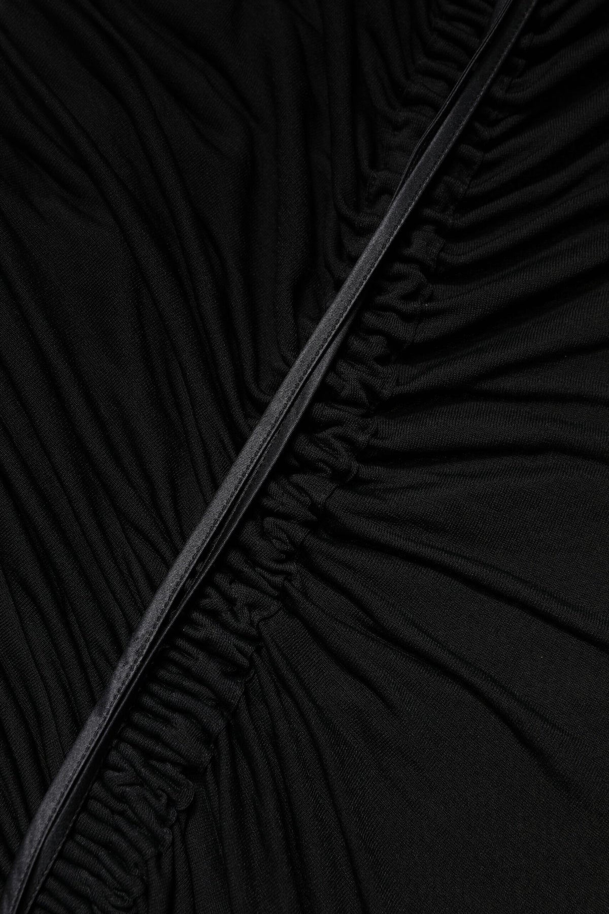 Black Mesh Trim Bodycon Long Sheath Dress