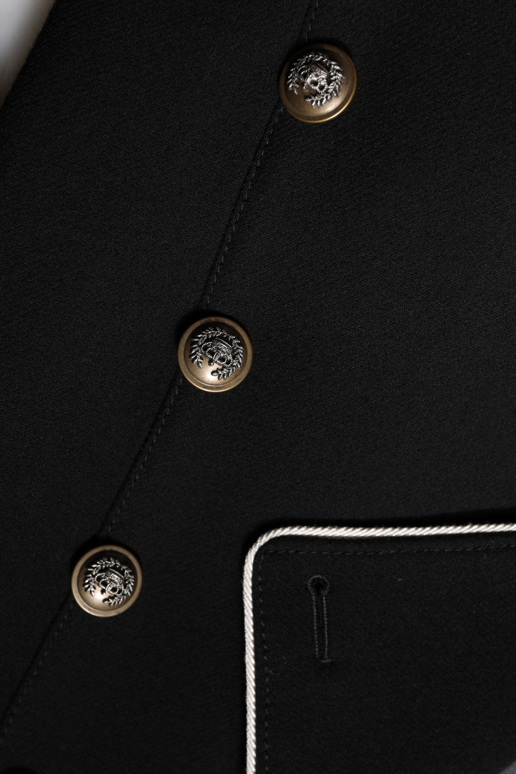 Black Wool Double Breasted Blazer Jacket