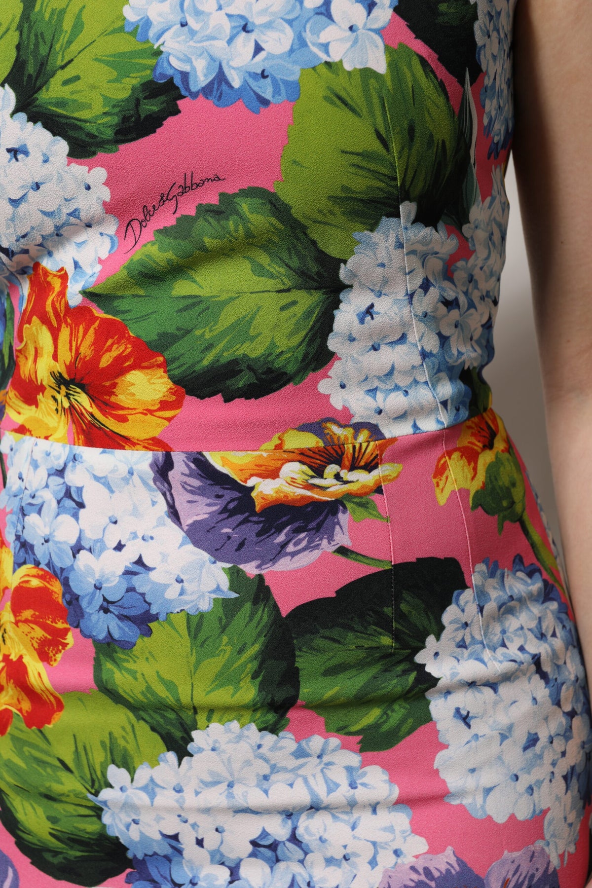 Multicolor Floral Sleeveless Sheath Dress