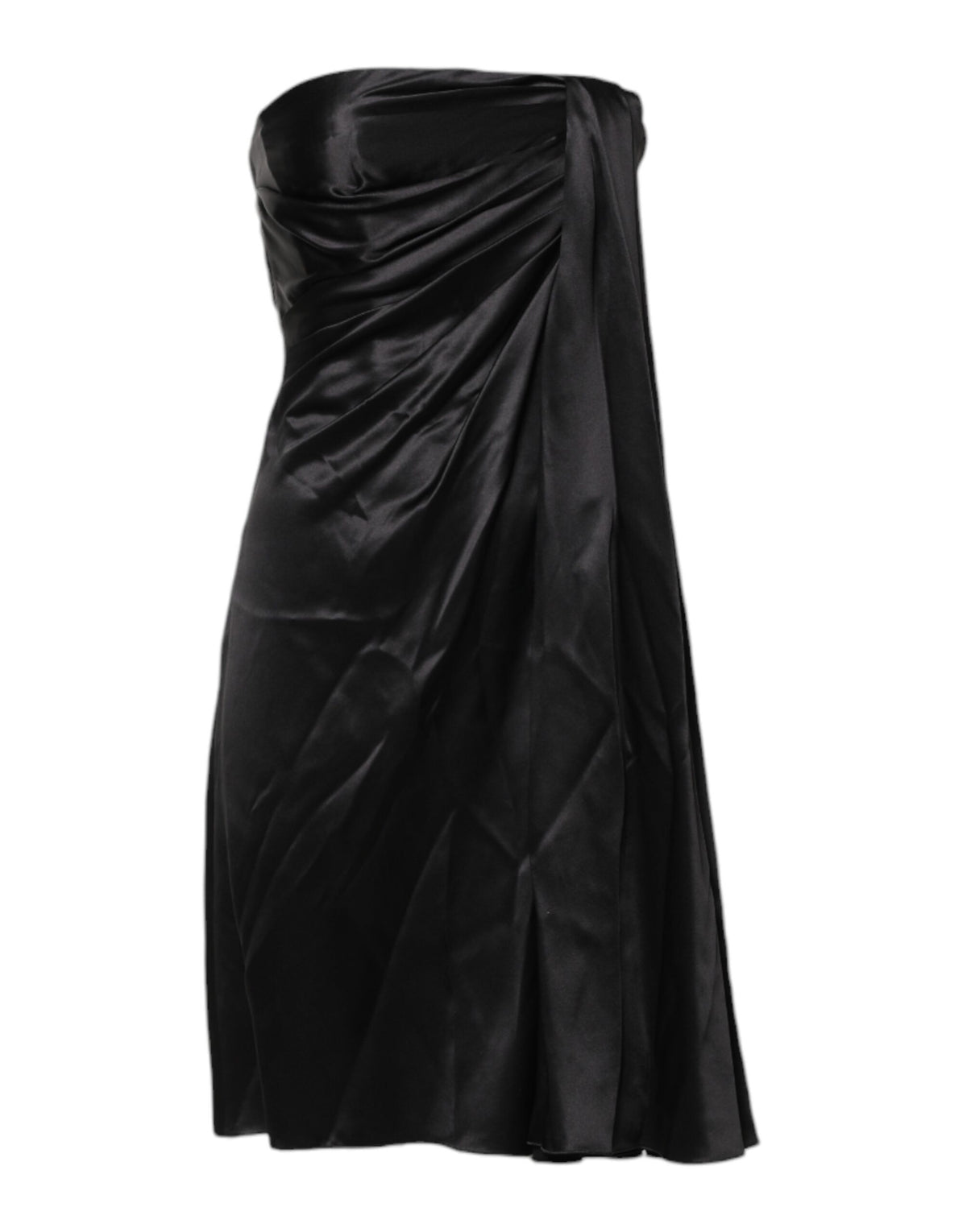 Black Strapless Sheath A-line Mini Dress