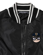 Black Nylon #DGFamily Full Zip Bomber Jacket