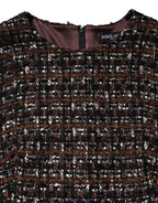 Multicolor Sleeveless Mini Tweed A-line Dress