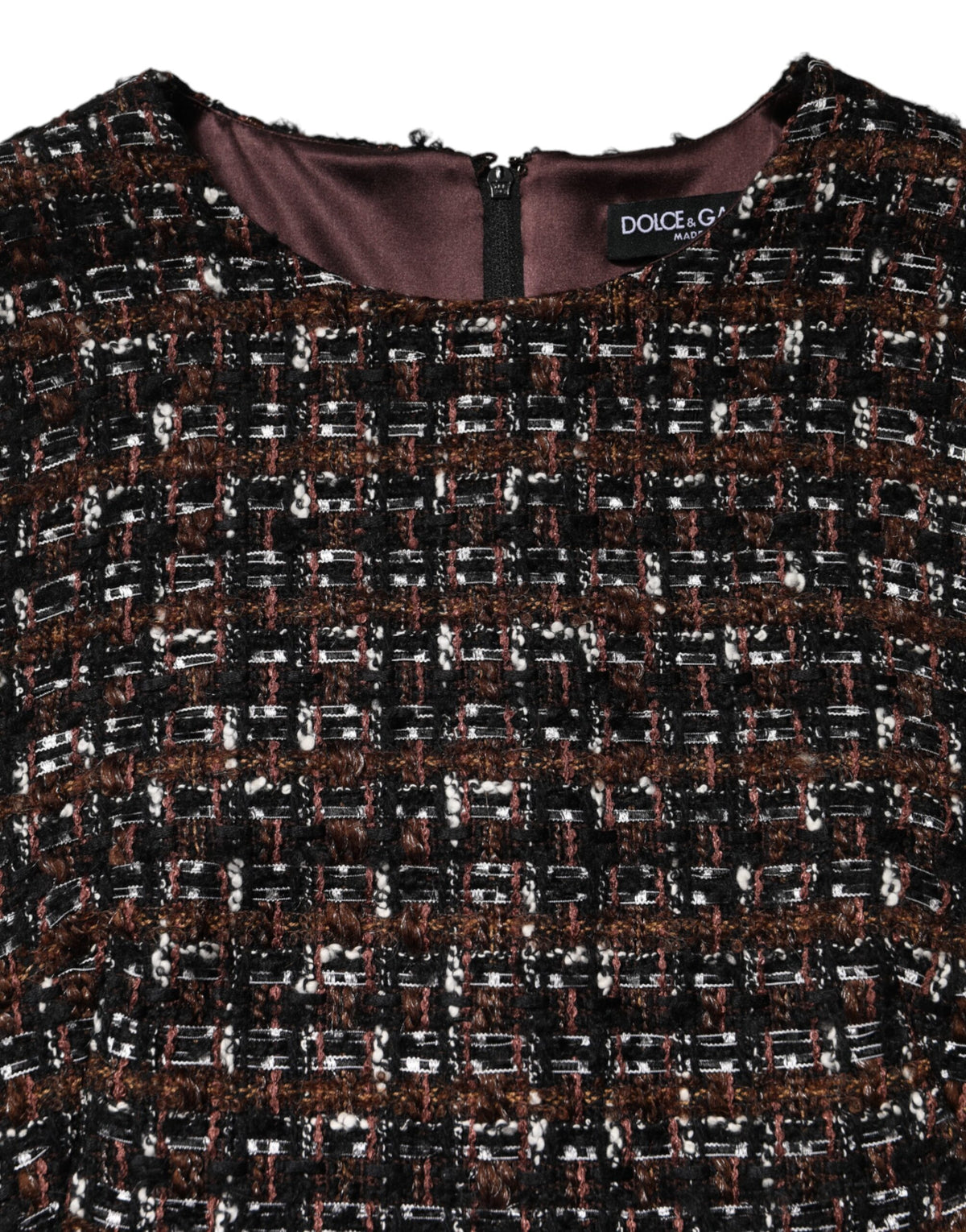 Multicolor Sleeveless Mini Tweed A-line Dress