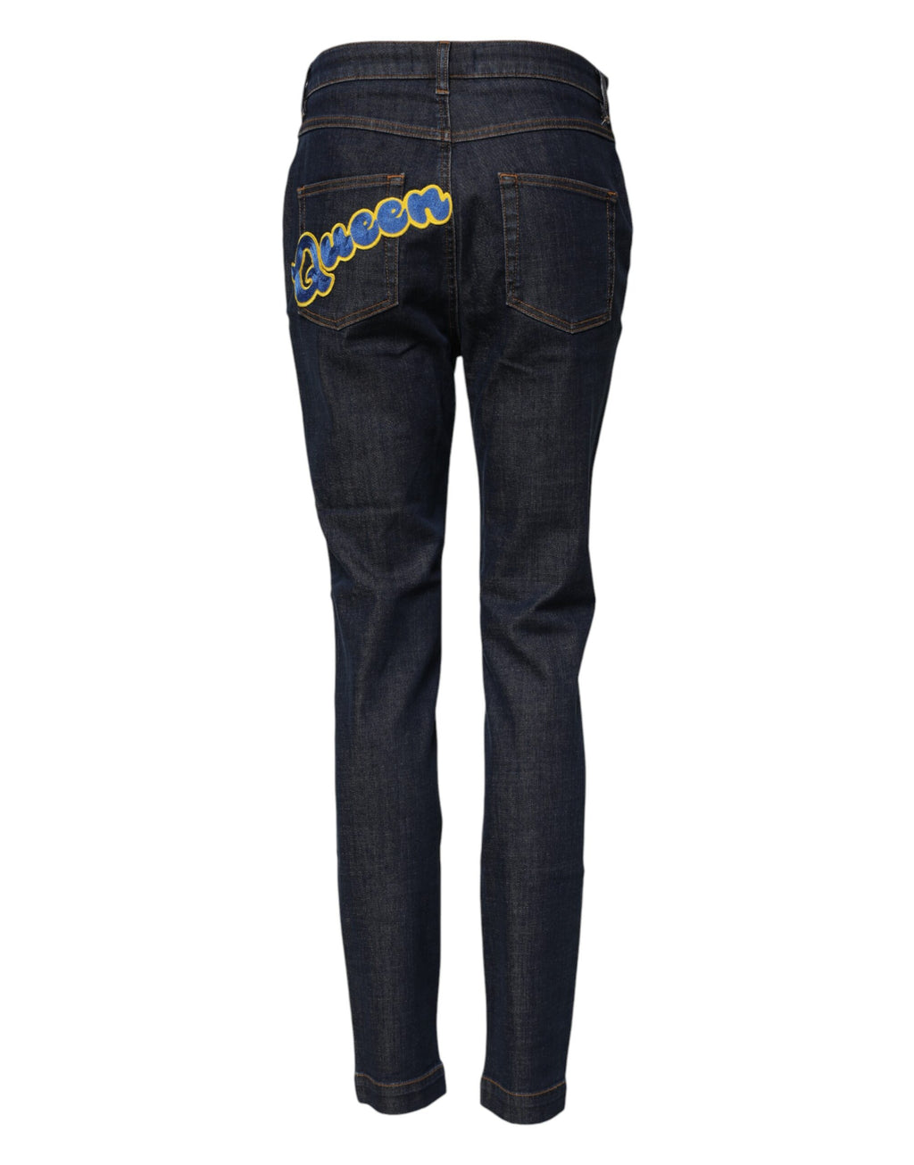 Blue Queen Patch AUDREY Mid Waist Denim Jeans