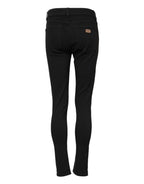 Black Cotton Stretch Slim Fit Denim Jeans