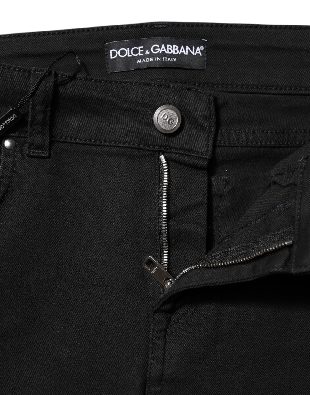 Black Cotton Stretch Slim Fit Denim Jeans