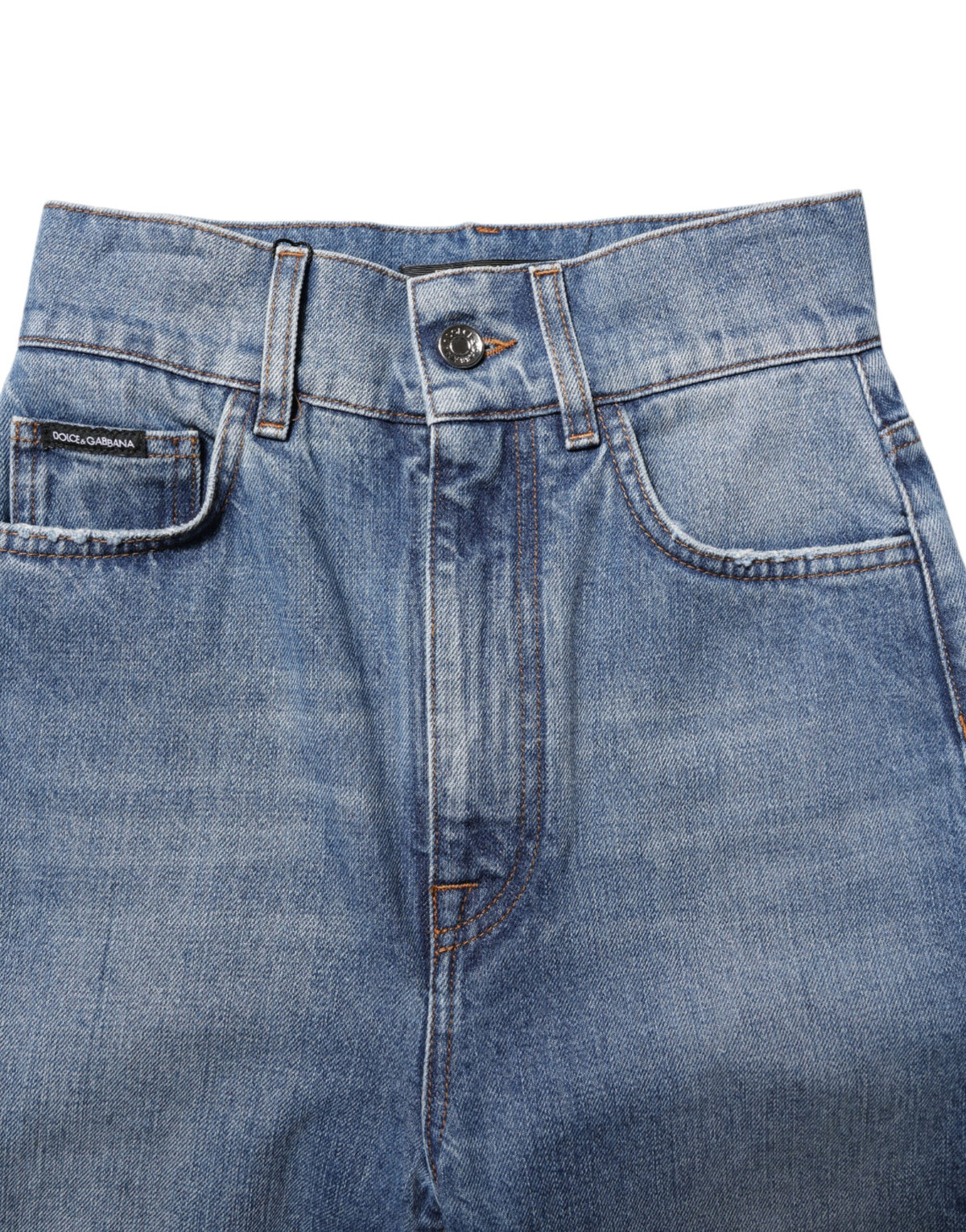 Blue Washed Skinny High Waist Denim Jeans