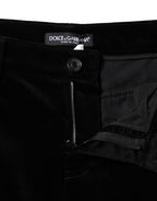 Black Cotton Skinny Capri Cropped Denim Jeans