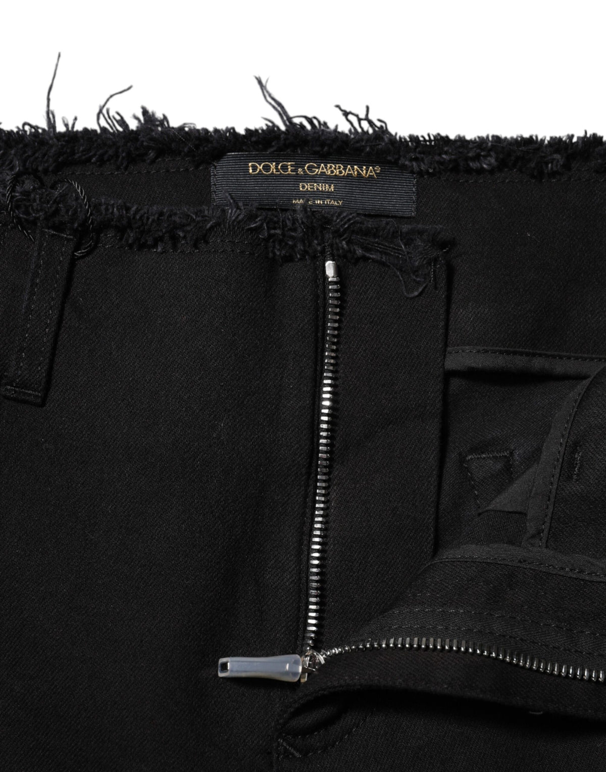 Black Cotton Mid Waist Flared Denim Jeans