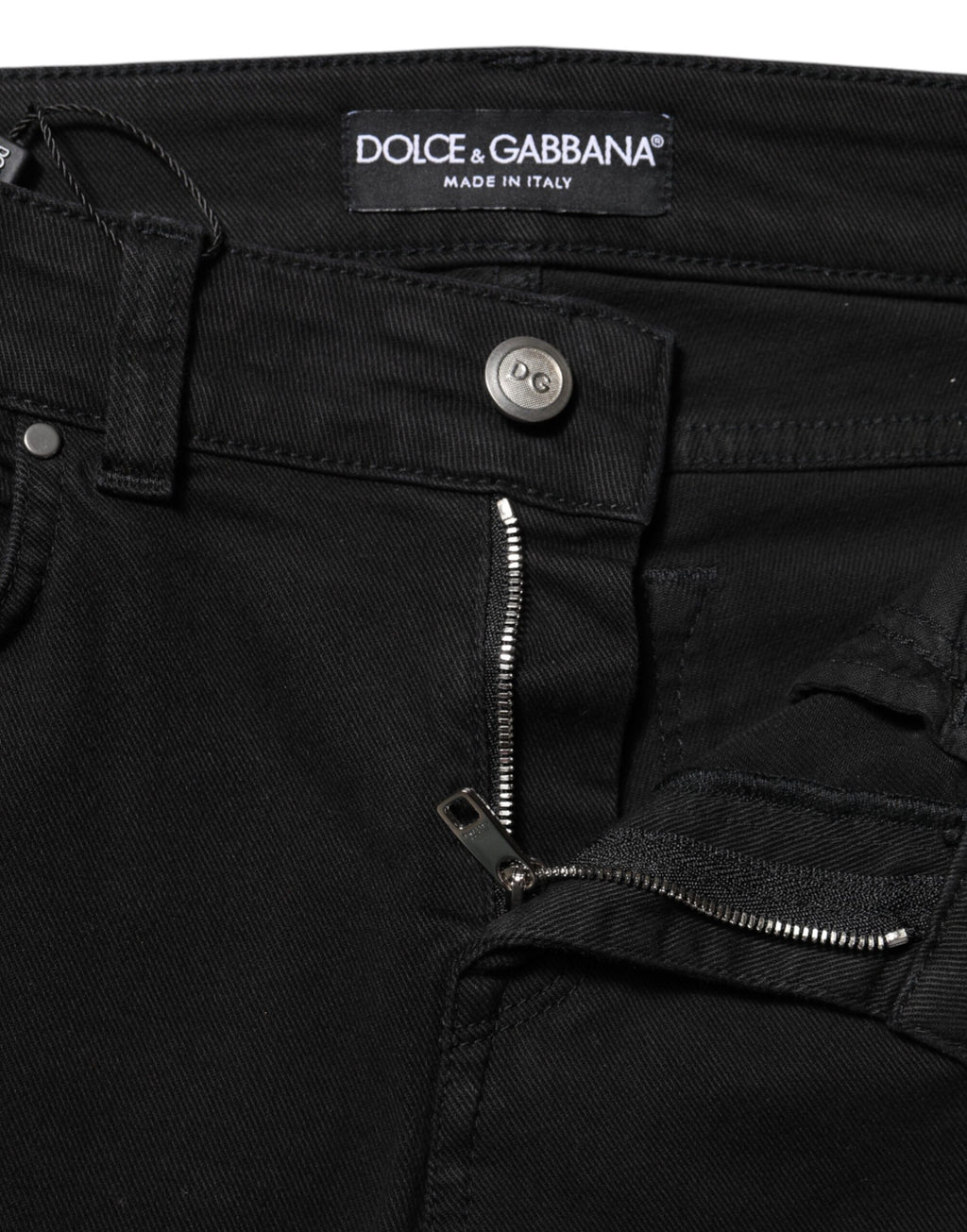 Black Cotton Skinny Mid Waist Denim Jeans