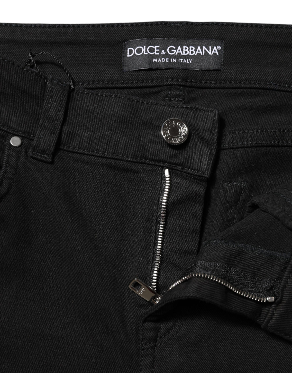 Black Cotton Skinny Mid Waist Denim Jeans
