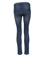 Blue Cotton Low Waist Skinny Denim Jeans