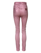 Pink GRACE High Waisted Skinny Denim Jeans