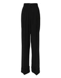 Black Wool High Waist Formal Pants