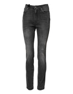 Dark Gray AUDREY Cotton Skinny Denim Jeans