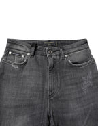Dark Gray AUDREY Cotton Skinny Denim Jeans