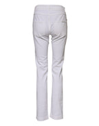 White Floral Embroidery GIRLY Denim Jeans