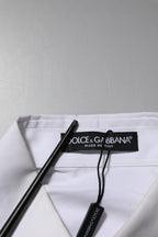 White Crystal Embellished Collared Shirt Top