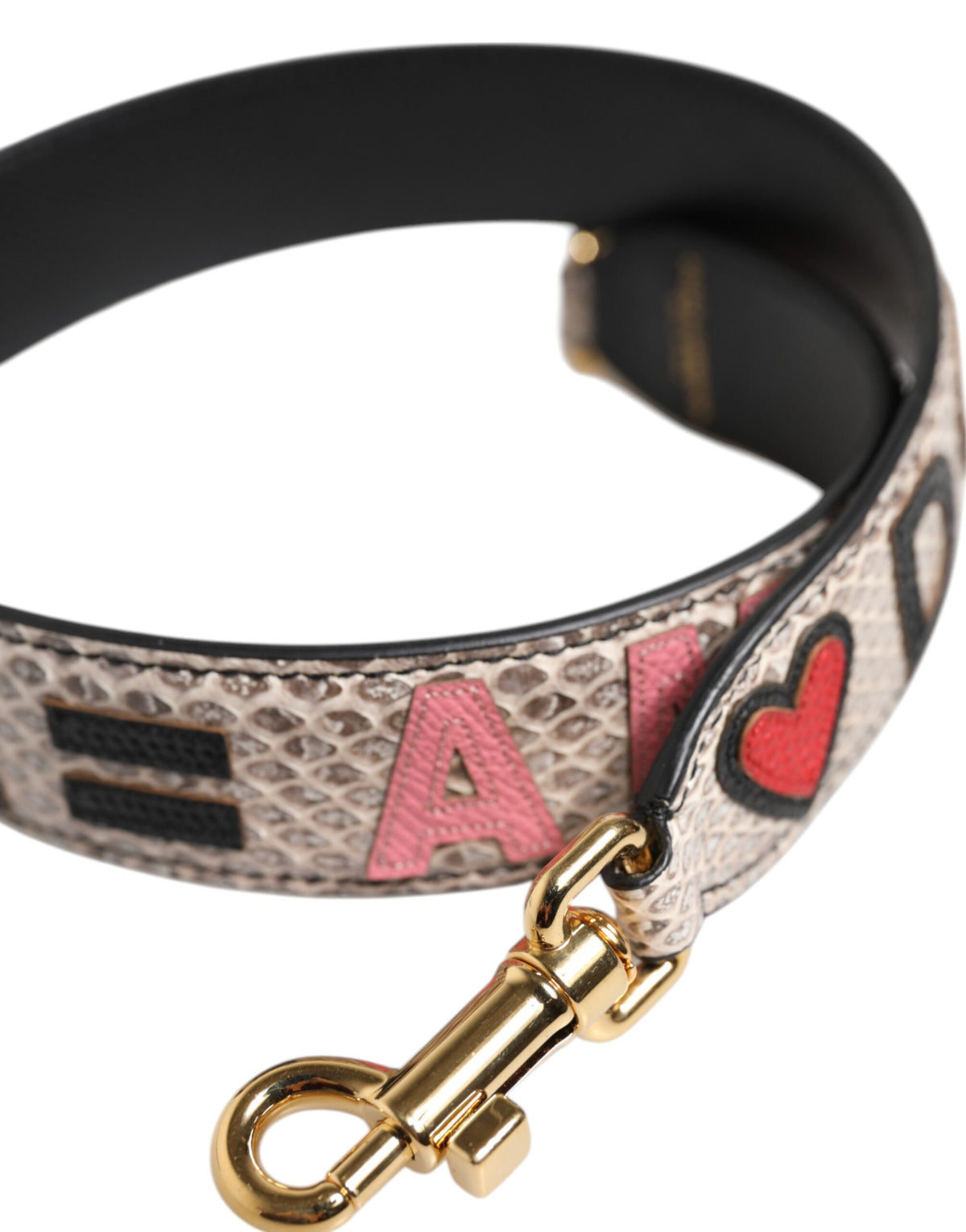 Multicolor DG AMORE Patch Bag Accessory Shoulder Strap
