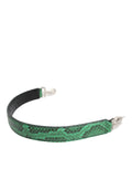 Black Green Exotic Leather Bag Shoulder Strap