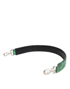 Black Green Exotic Leather Bag Shoulder Strap