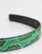 Black Green Exotic Leather Bag Shoulder Strap