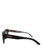 Black Leather Frame DG4177 Tinted Lens Sunglasses