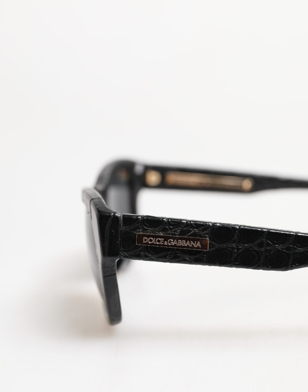 Black Leather Frame DG4177 Tinted Lens Sunglasses