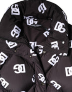 Black DG Mania Puffer Quilted Long Coat Jacket