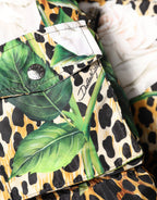 Multicolor Leopard Rose Puffer Quilted Jacket