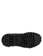 Black White Padded Lace Up Short Boots Shoes