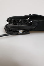 Black Crystal Charmeuse Slingback Shoes