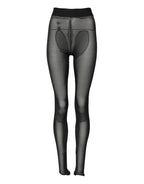 Black Nylon Leggings Stretch Pants