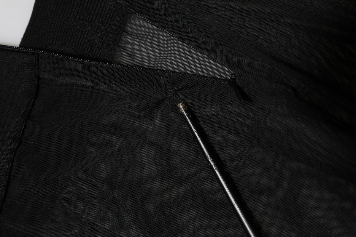 Black Nylon Leggings Stretch Pants
