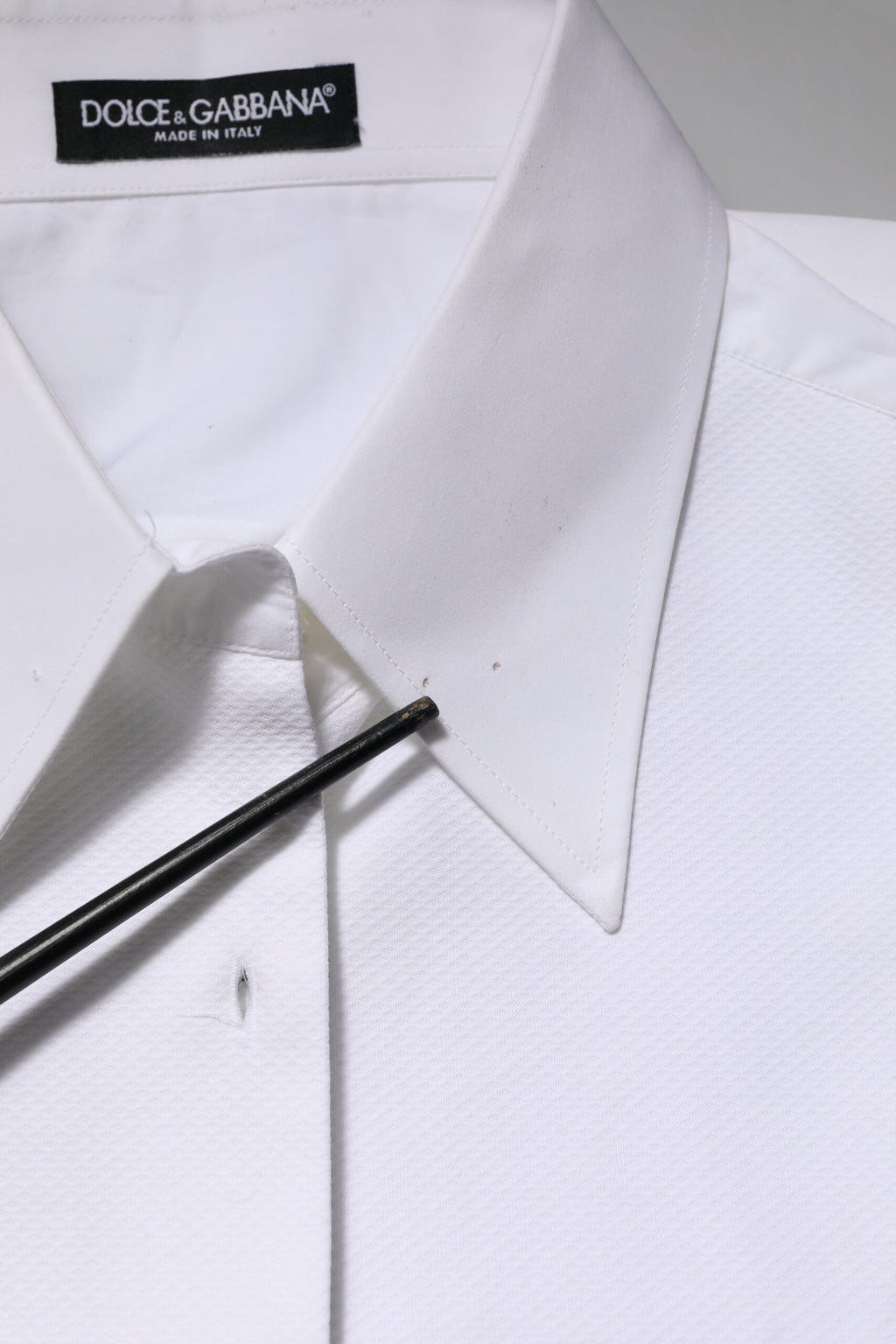 White Cotton Collared Long Sleeves Shirt Top