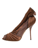 Brown Bette High Heeled Ankle Boots Shoes