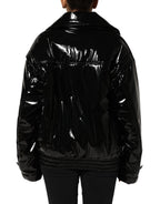 Polyester Black Quilted Puffer Coat  Jacket
