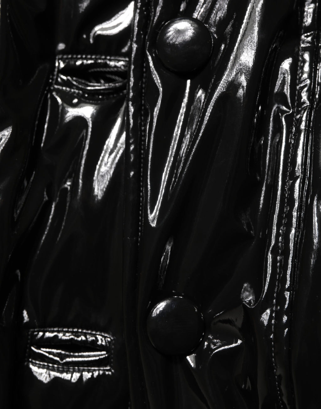 Polyester Black Quilted Puffer Coat  Jacket