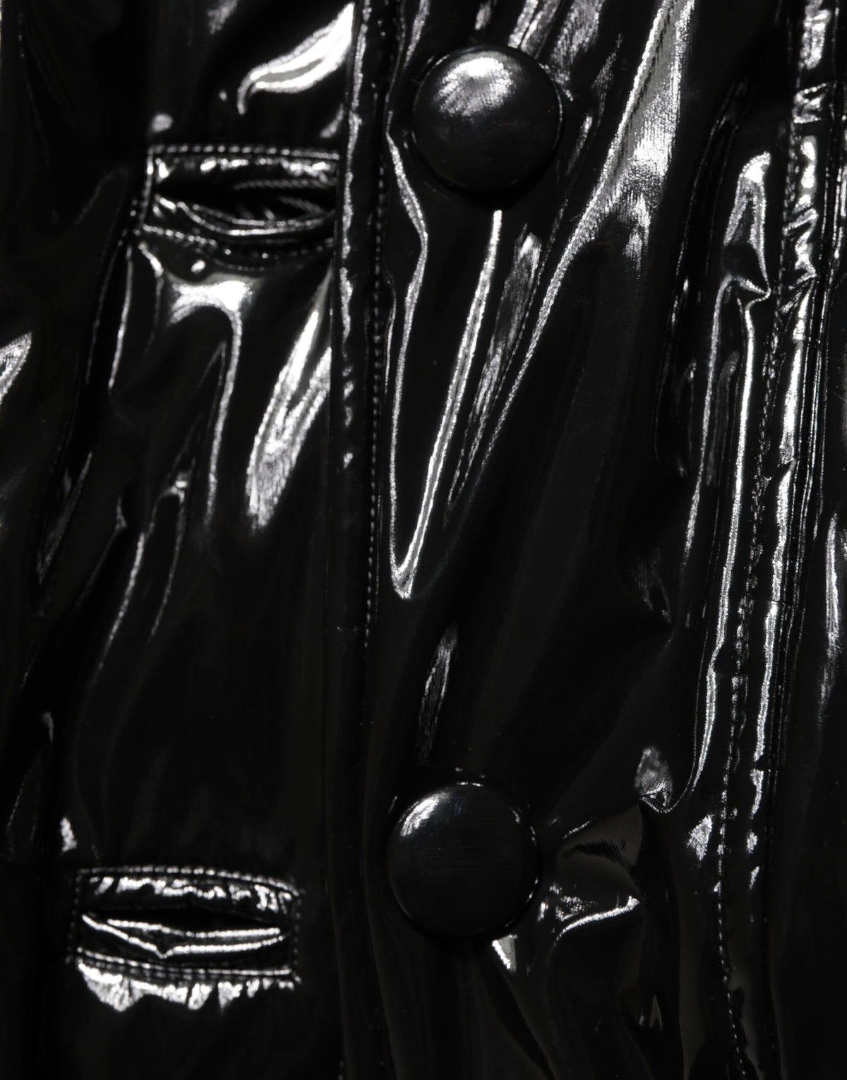 Polyester Black Quilted Puffer Coat  Jacket