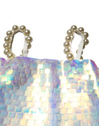 Multicolor Sequin Holographic Mini  Dress