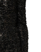 Black Sequin Bouclé Tweed Sheath Dress