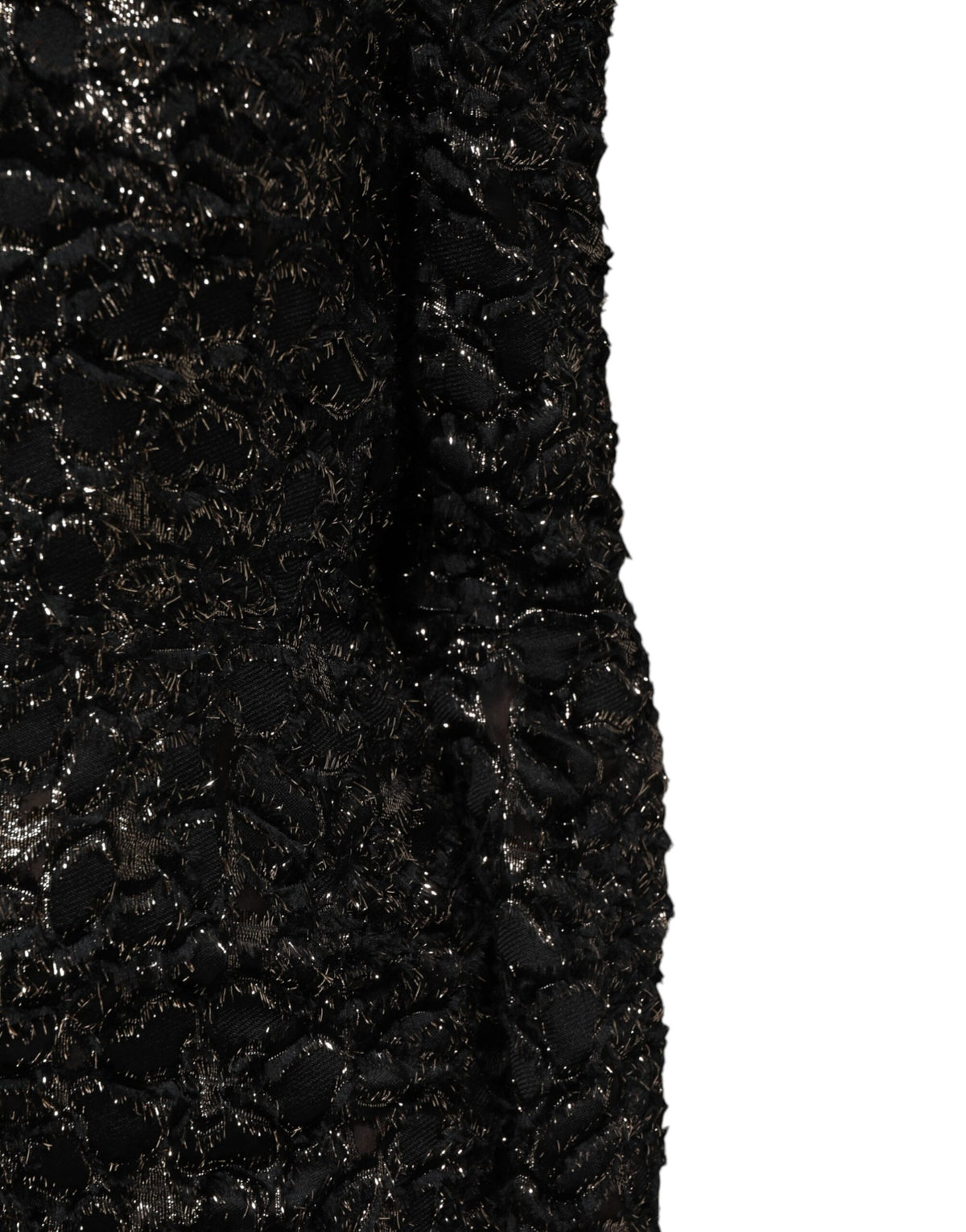 Black Sequin Bouclé Tweed Sheath Dress